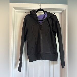 lululemon athletica Black Jacket with Purple Lining